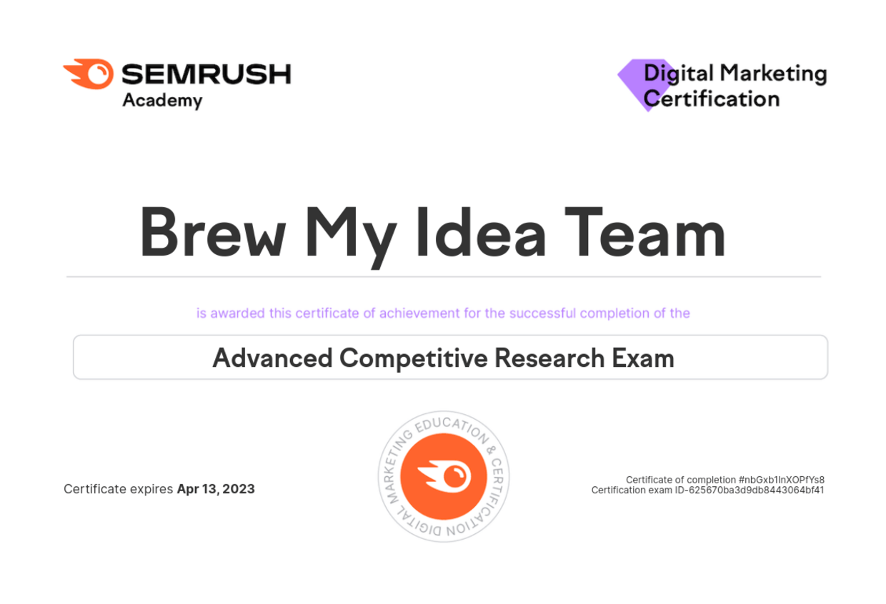certificate