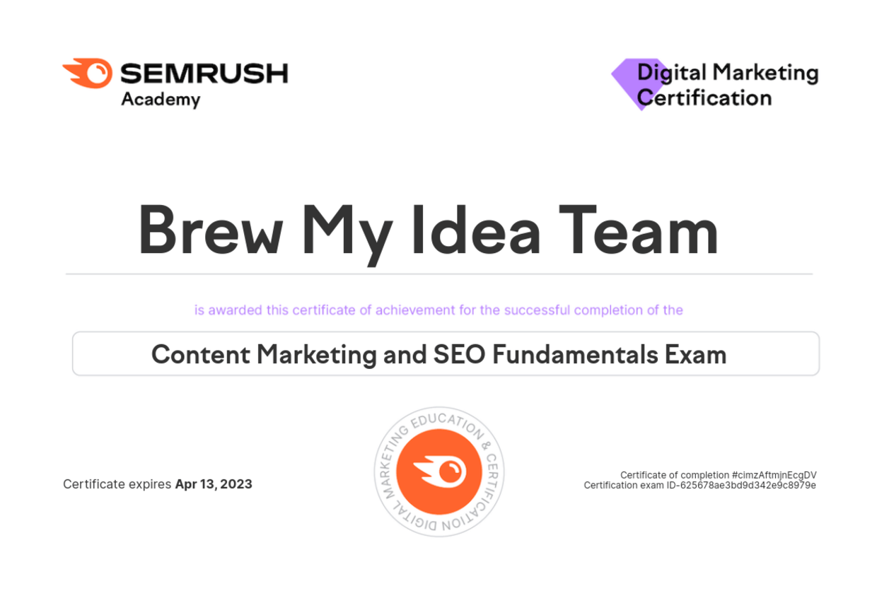 certificate